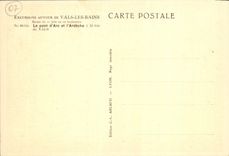 VINTAGE POSTCARD Excursions Around Valleys Les Bains the Bridge of Arc And Ardeche Of Valleys