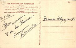 VINTAGE POSTCARD Small Tables Of Versailles the Vault