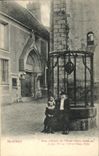 VINTAGE POSTCARD Montlhery Main door of the Hotel god founds by louis VII and old Enfants well