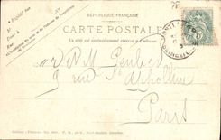 VINTAGE POSTCARD Montlhery Main door of the Hotel god founds by louis VII and old Enfants well