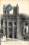VINTAGE POSTCARD Mantes On the Seine Notre Dame Church