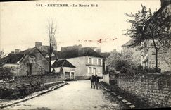 VINTAGE POSTCARD Asnieres the Road