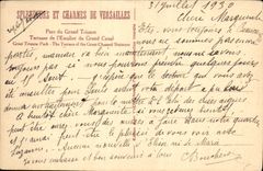 VINTAGE POSTCARD Versailles Park Of Large Trianon Terrace of the staircase of the large canal