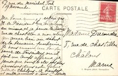 VINTAGE POSTCARD Versailles the Frontage of the Palate