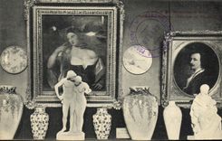 VINTAGE POSTCARD Versailles Manufacture Separate Paintings on porcelain