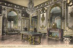 VINTAGE POSTCARD Palate of Versailles Room of the Council of Ministers
