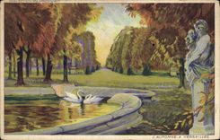 VINTAGE POSTCARD the Fall has Versailles