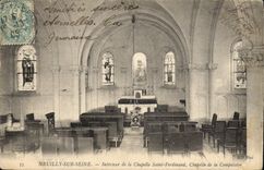 VINTAGE POSTCARD Neuilly sur Seine Interior of the Vault Saint Ferdinand Vault of the Compassion
