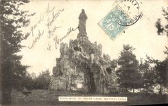 VINTAGE POSTCARD Pilgrimage of the Sacring Bonnevaux Heart
