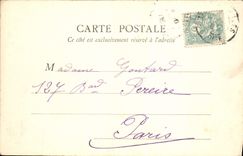 VINTAGE POSTCARD Versailles Engagements of Animals Lion