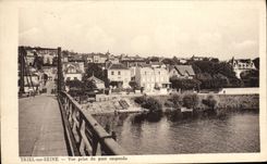 CPA Triel Sur Seine Vue Prise du Pont Suspendu