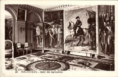 VINTAGE POSTCARD Malmaison Living room of the Napoleon Tapestries 1st