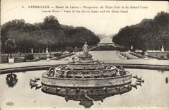 CPA Versailles Bassin de Latone Perspective du Tapis Vert et du grand canal