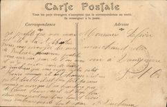 VINTAGE POSTCARD Pontoise the Street Thiers