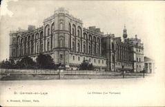 VINTAGE POSTCARD German St in Bush hammer the Castle the terrace