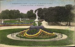 CPA St Germain en Laye Le parterre Le rond point des roses L'amour et la Folie de Darbefeuille