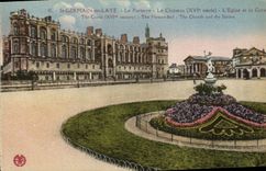 CPA St Germain en Laye Le Parterre Le Chateau L'eglise et la gare