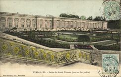 VINTAGE POSTCARD Versailles Palate of Large Trianon Seen on the gardens