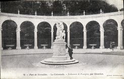 VINTAGE POSTCARD Park of Versailles the Colonnade Removal of Proserpine by Girardon