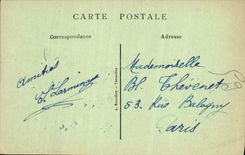 VINTAGE POSTCARD the Tail lez Yvelines Mairie and church