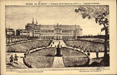 Museo de la POSTAL de la VENDIMIA de St Denis la abadía de St Denis en el ataque frontal del este de XVlll S