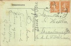 St alemán de la POSTAL de la VENDIMIA en el martillo de Bush el castillo visto del amor del piso y de la locura de Darbefeuille