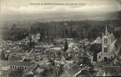 VINTAGE POSTCARD Panorama of Montfort Amaury Seen from of Tours