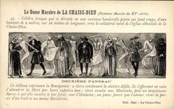 VINTAGE POSTCARD Macabre Dance of the Chair God Second panel