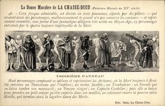 VINTAGE POSTCARD Macabre Dance of the Chair God Third panel