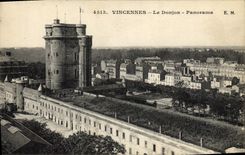 VINTAGE POSTCARD Vincennes the Keep Panorama