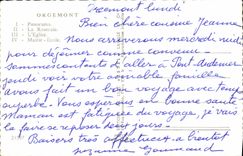 CPM Orgemont Panorama La roseraie L'eglise Mairie Ecole