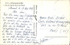 MODERN CARD Villeneuve King Eglise and Mairie of the Highland