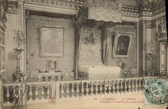 VINTAGE POSTCARD Versailles the Castle Room has to sleep of Louis XVI