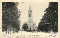 VINTAGE POSTCARD Neuilly Church Saint Pierre