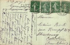 Estación de tren de Montmorency de la POSTAL de la VENDIMIA y el bulevar de la opinión panorámica de la ermita