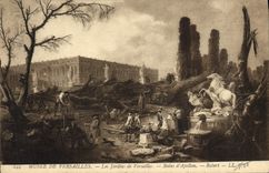 VINTAGE POSTCARD Museum of Versailles Gardens of Versailles Baths of Robert Apollo