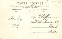 POSTAL de la VENDIMIA ruidosa en Oise Asnieres cercano la iglesia