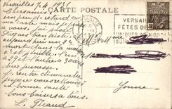 VINTAGE POSTCARD Versailles Large Water the tank of Apollo