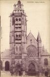 VINTAGE POSTCARD Pontoise Church St Maclou