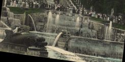 VINTAGE POSTCARD Saint Cloud Grands the Dragon lays down large cascade