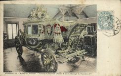 VINTAGE POSTCARD Versailles Musee Of the Cars Conveys Sacring Of Charles X and marriage of Napoleon 1st