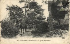 CPA Foret De Fontainebleau Rocher D'Apremont Cerf