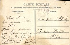 VINTAGE POSTCARD Drill De Fontainebleau Pond with the Hinds Falls of Apremont