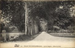 CPA Palais De Fontainebleau Jardin Anglais Allee De Sally