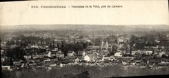 VINTAGE POSTCARD Fontainebleau Panorama of the city taken of the caivaire