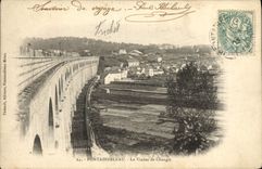 VINTAGE POSTCARD Fontainebleau the Viaduct De Changis