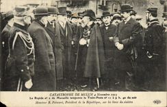 VINTAGE POSTCARD Catastrophe Of Melun fast November 4th, 1913 It n°2 of Marseilles plugs the train posts Poincare train