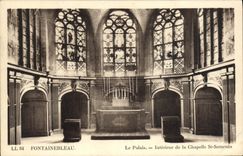 VINTAGE POSTCARD Fontainebleau the Interior Palate Of the Vault St Saturnin