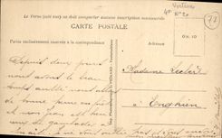 VINTAGE POSTCARD Palate De Fontainebleau Train station of Honor and court of the good-byes