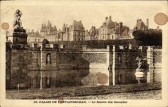 CPA Palais De Fontainebleau Le Bassin Des Cascades